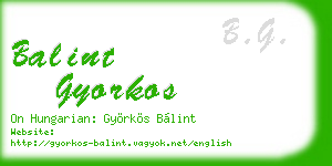 balint gyorkos business card